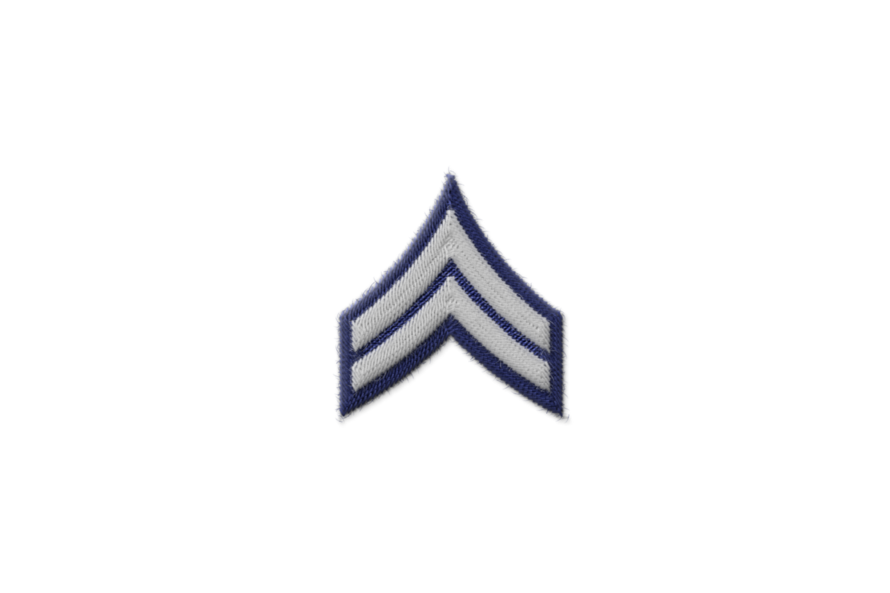 The same field carrying a single chevron.