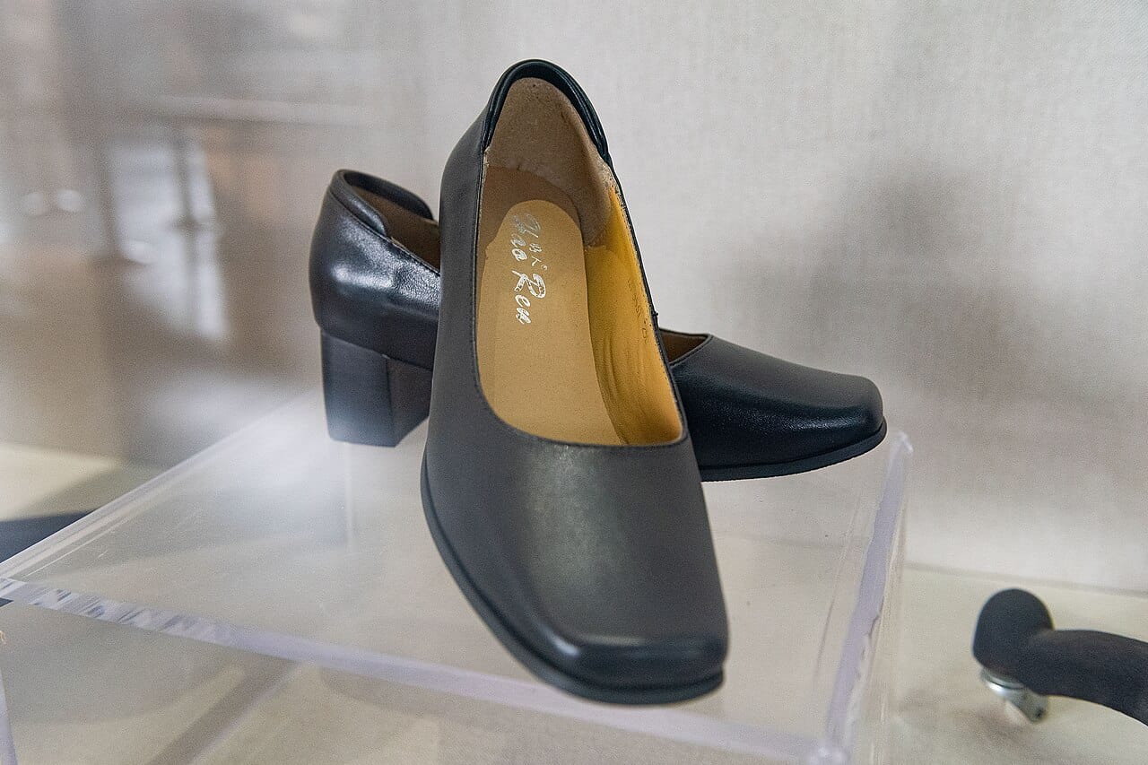 Black high-heeled shoes for flight attendants at CAMC (20240518150910)