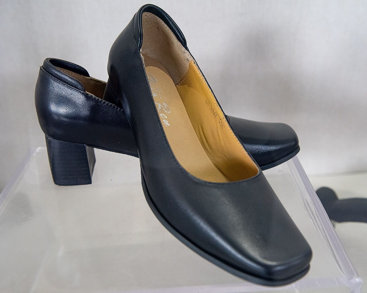 Black high-heeled shoes for flight attendants at CAMC (20240518150903)