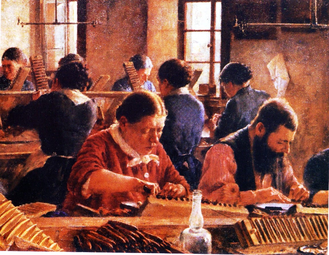 Painting of a Tabacco factory