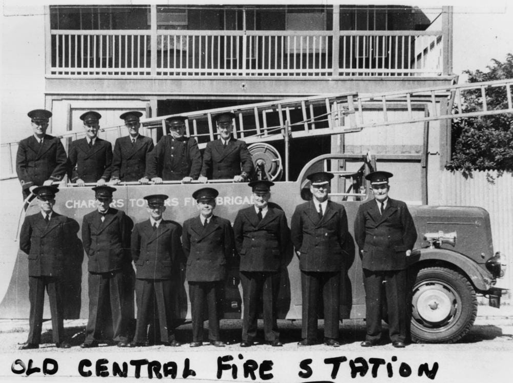 StateLibQld 1 85108 Charters Towers Fire Brigade on Bow Street, ca. 1950