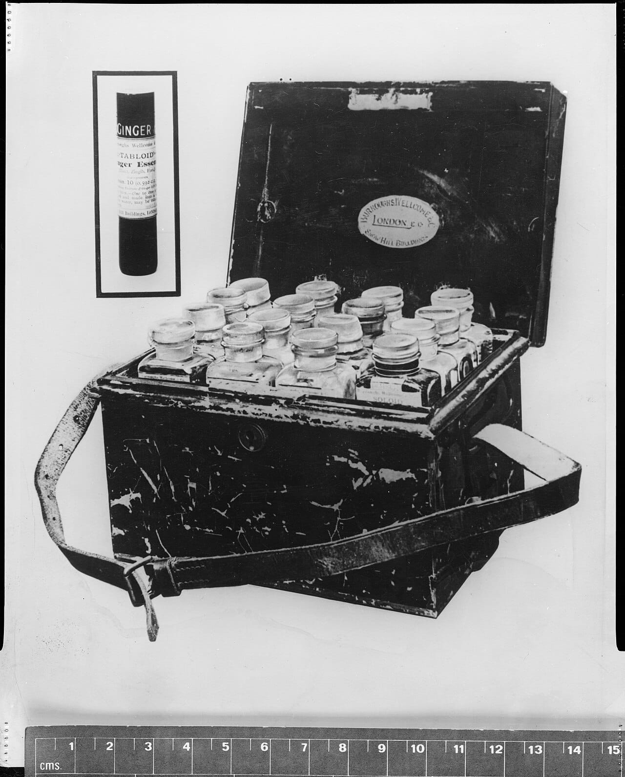 Medicines and Medicine chest; Peary North Pole 1909 Wellcome L0032743