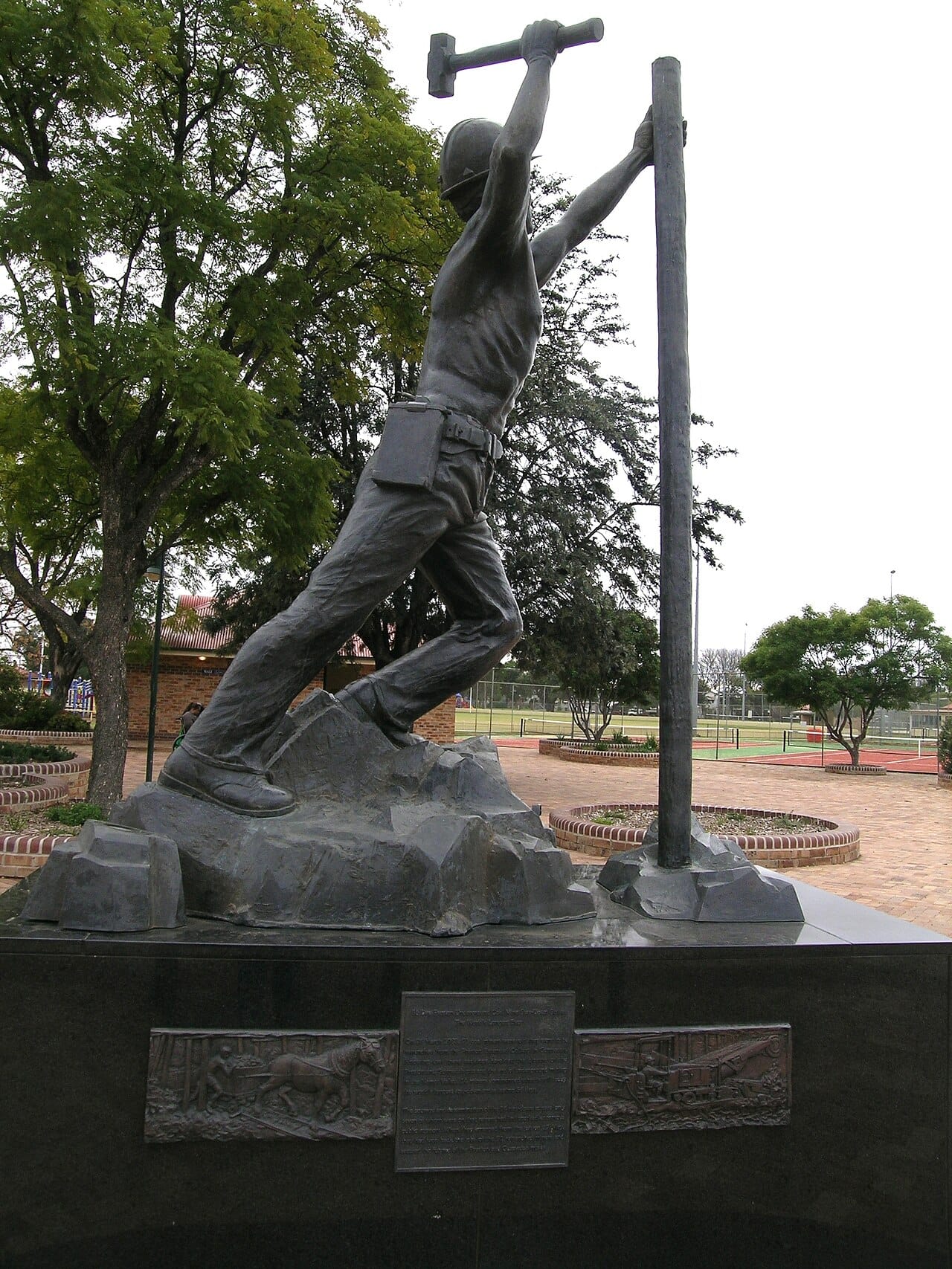 A group of miners at Gunnedah, photographed together at the surface.