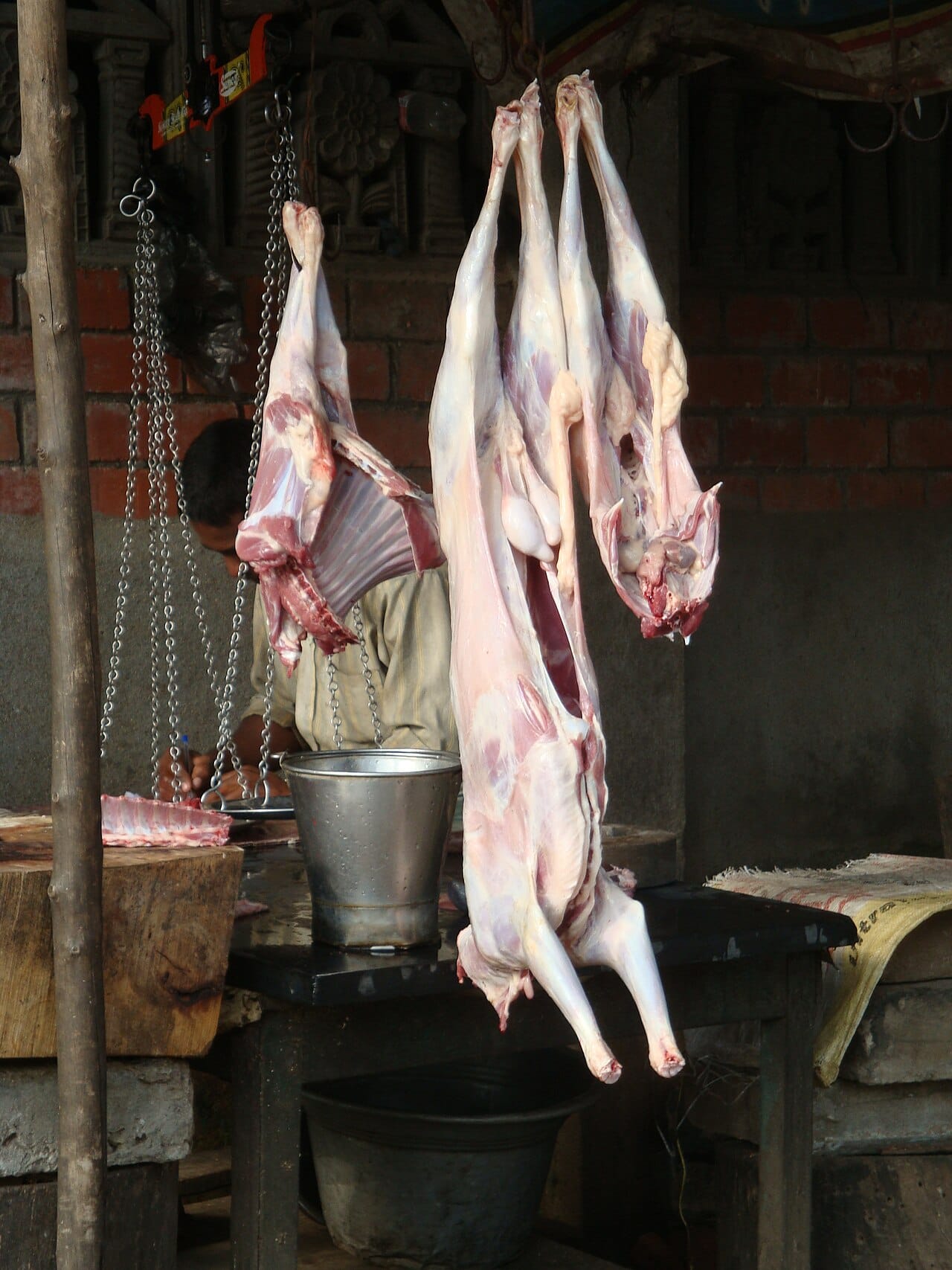 Indian Roadside Butcher