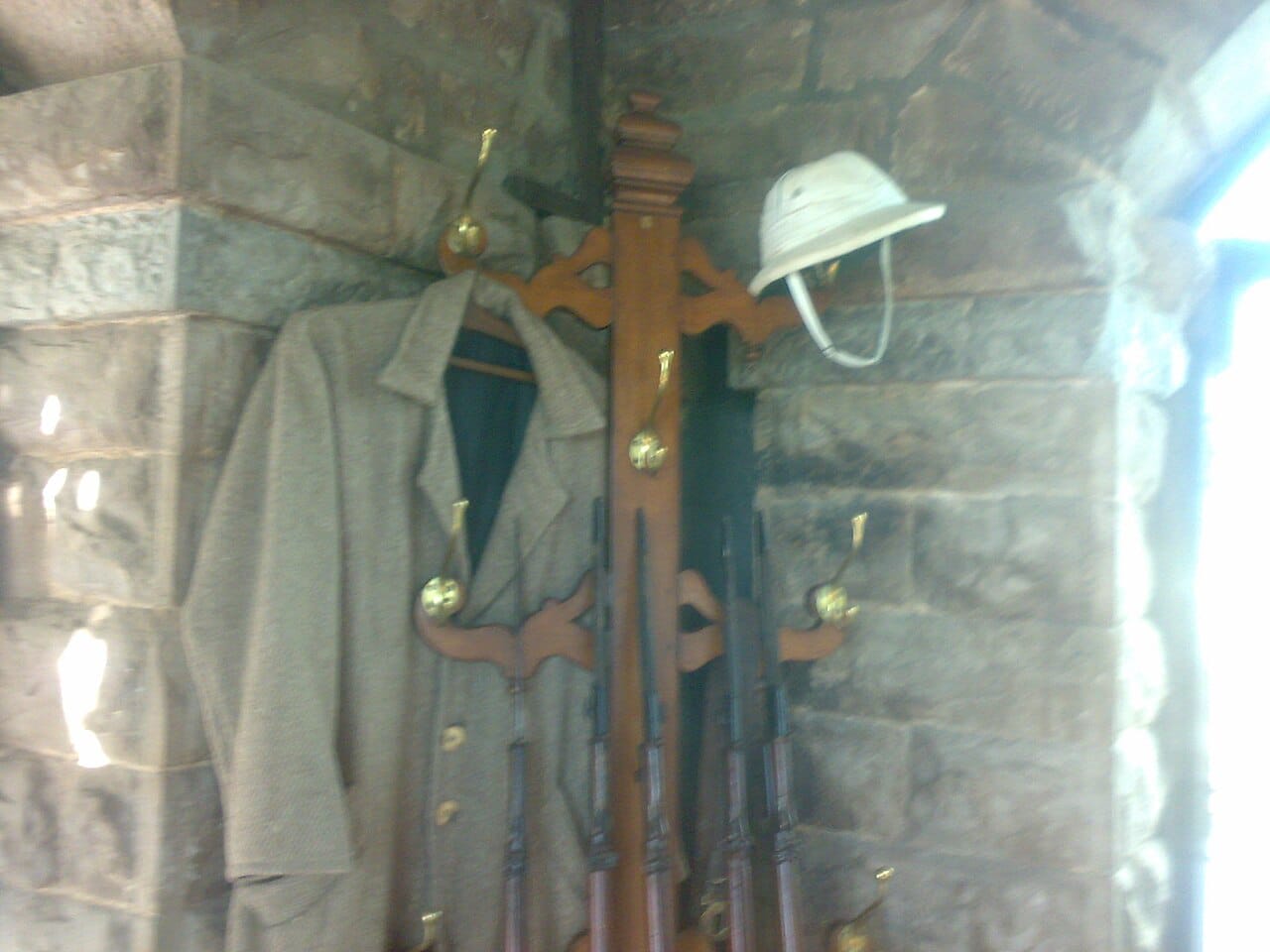 An 1870s station master's uniform, preserved in a railway museum.