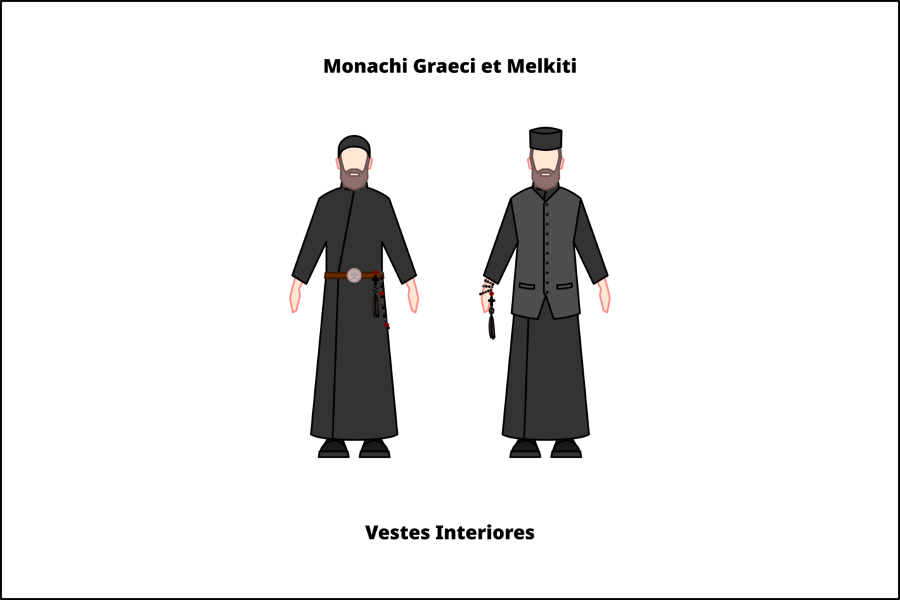 The interior habit of the same tradition — what is worn beneath and within the enclosure.