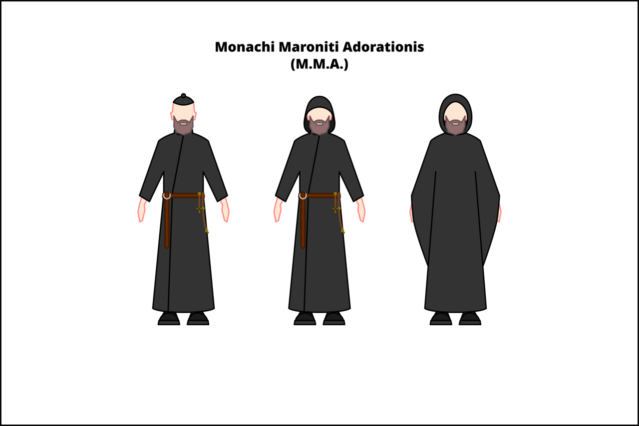 The habit of the Maronite monks of Adoration.
